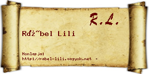 Rábel Lili névjegykártya